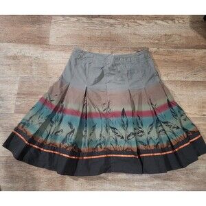 DKNY Donna Karen New York Womens Brown Orange Floral Nature Skirt Size 10